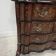 Dutch display cabinet in two parts made of marquetry wood.