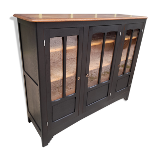 Buffet showcase 3 doors patiné black year 50