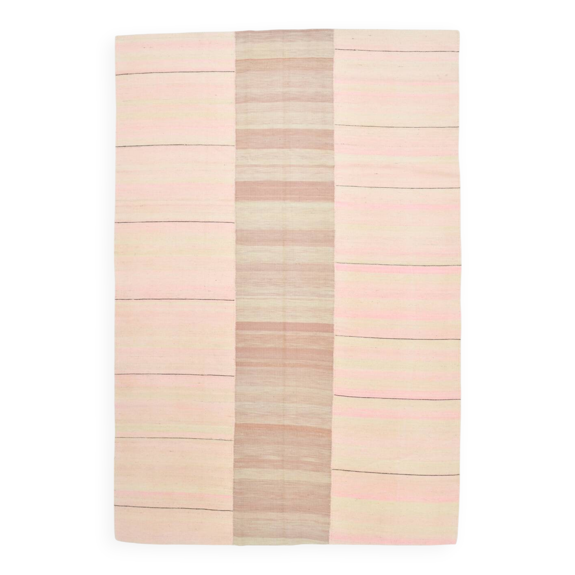 Tapis Kilim moderne pastel doux 7x10, 217x321 cm