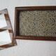 Old wooden photo frame, wall