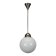 Suspended globe chandelier in glass Art Deco, Europe, 1930s