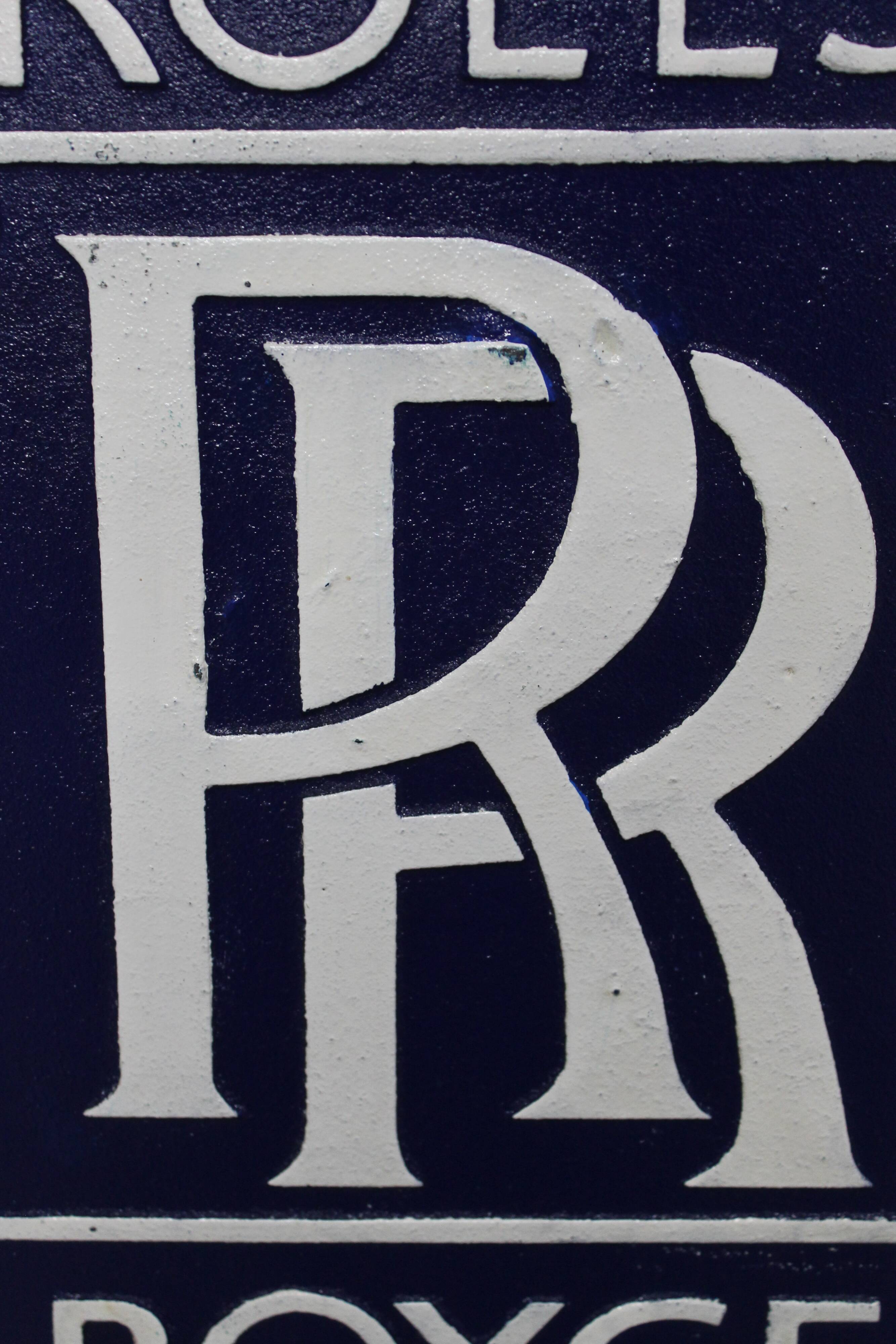 Plaque en fonte - Rolls Royce