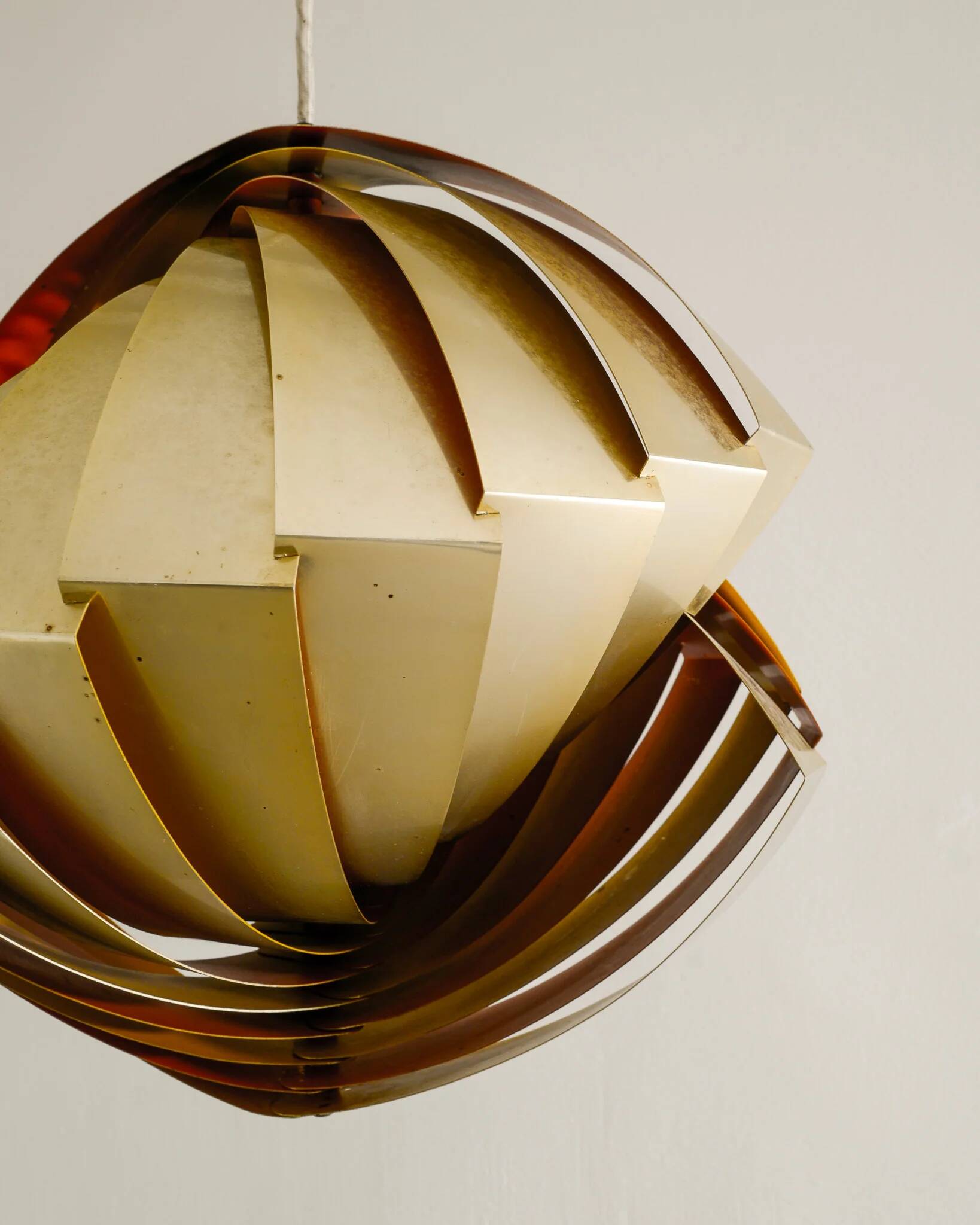 Suspension vintage danoise en laiton « Tivoli » Louis Weisdorf du milieu du siècle, années 1960