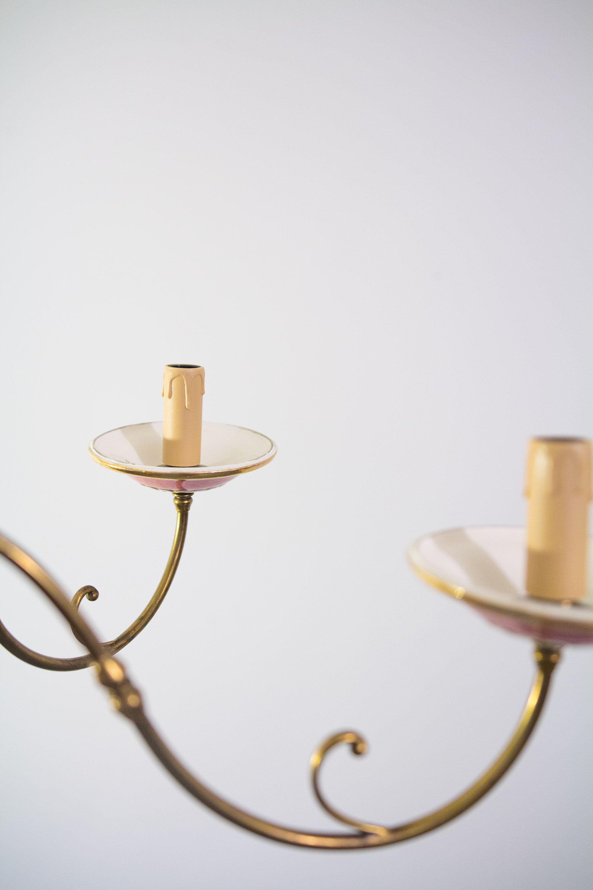 Flemish Ceramic Floral Chandelier