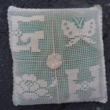 Vintage crochet cushion