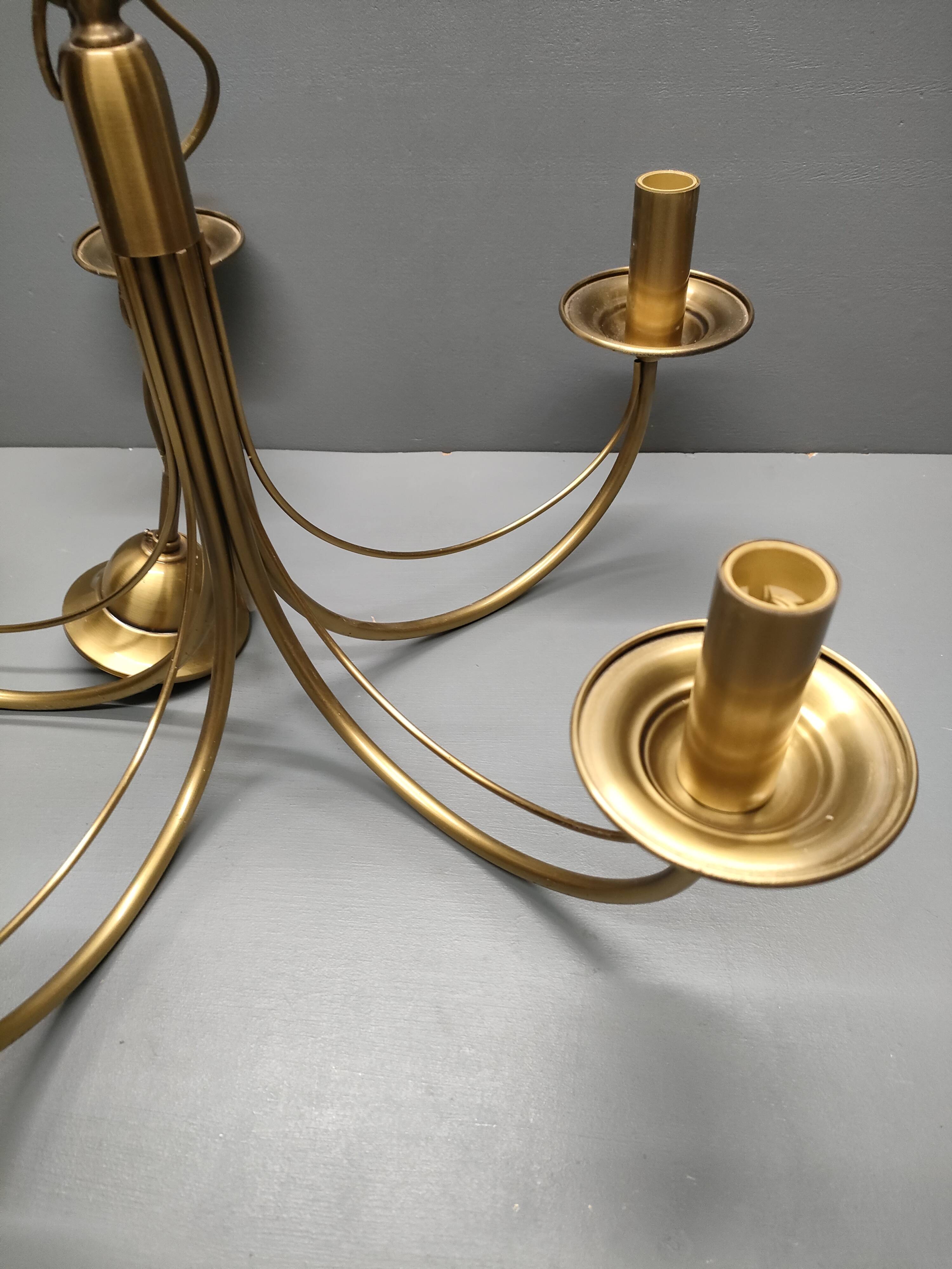 CVL (Val de Loire Creations) ~ Chandelier ~ Chatelet Collection - 5 lights ~ Burnished brass - 21st century