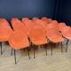Lot de 24 chaises Guariche orange