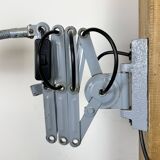 Grey Industrial Scissor Wall Lamp from Elektroinstala, 1960s