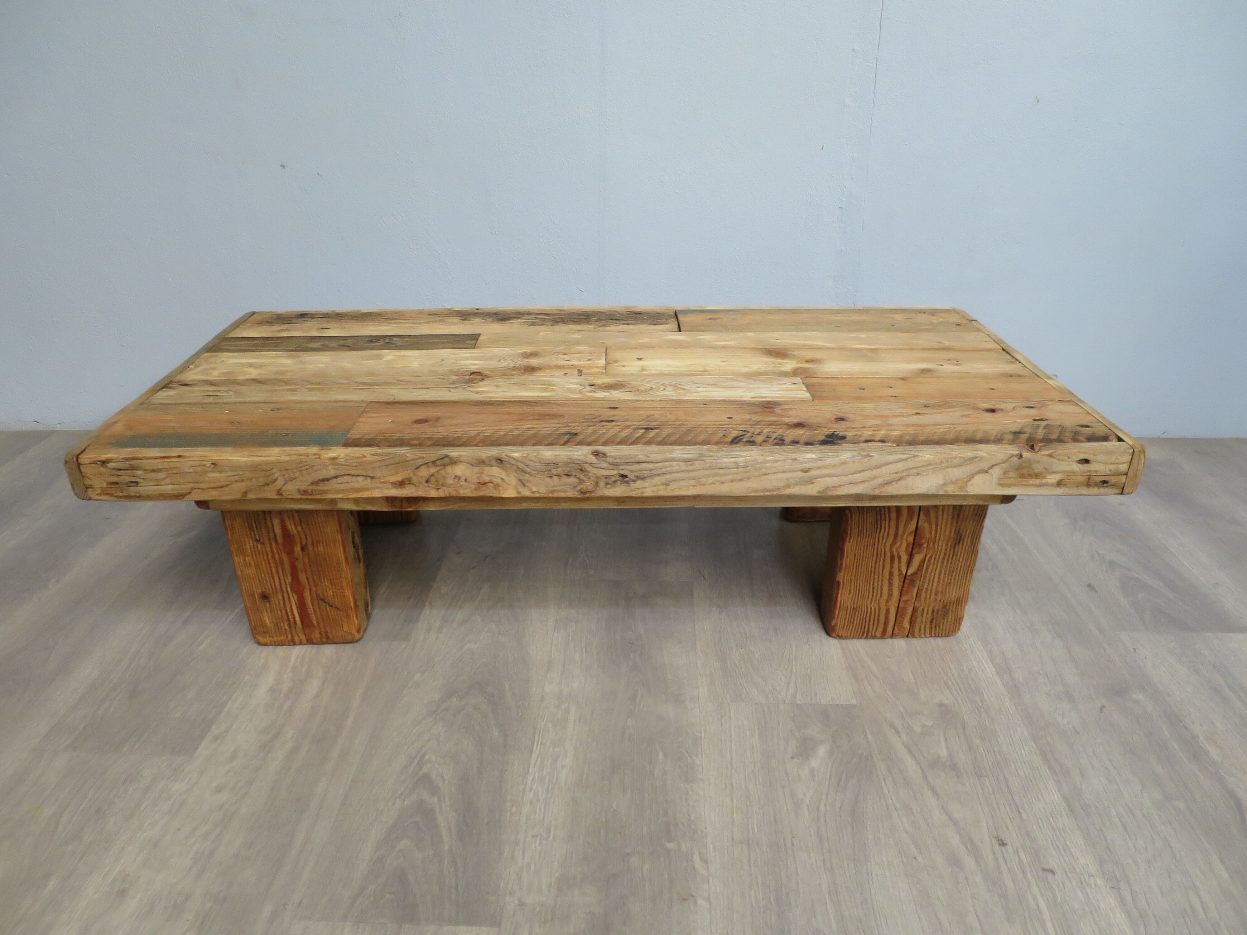 Rustic coffee table firm atmosphere