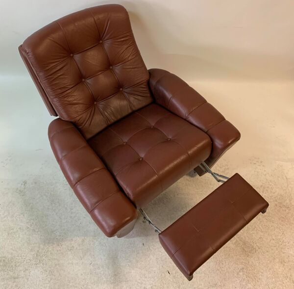 fauteuil En cuir, Himolla, Allemagne, Années 1970