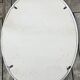 Oval mirror enamelled cast iron and its hook, circa 1950 39x49cm