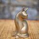Vintage statue, brass cat statue, cat figurine, cat statue, collection, brass cat