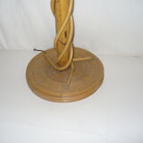 Rattan floor lamp from the 50s