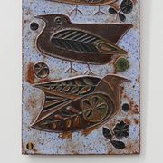Mid‑Century Ceramic Wall Panel with Stylized Birds by Amphora, Belgium, ca.