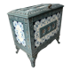 Enamelled cast iron wood stove and earthenware Mirus