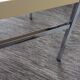 Vintage coffee table 70 in molded resin and chrome metal