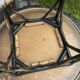 Table in rattan and vintage bamboo