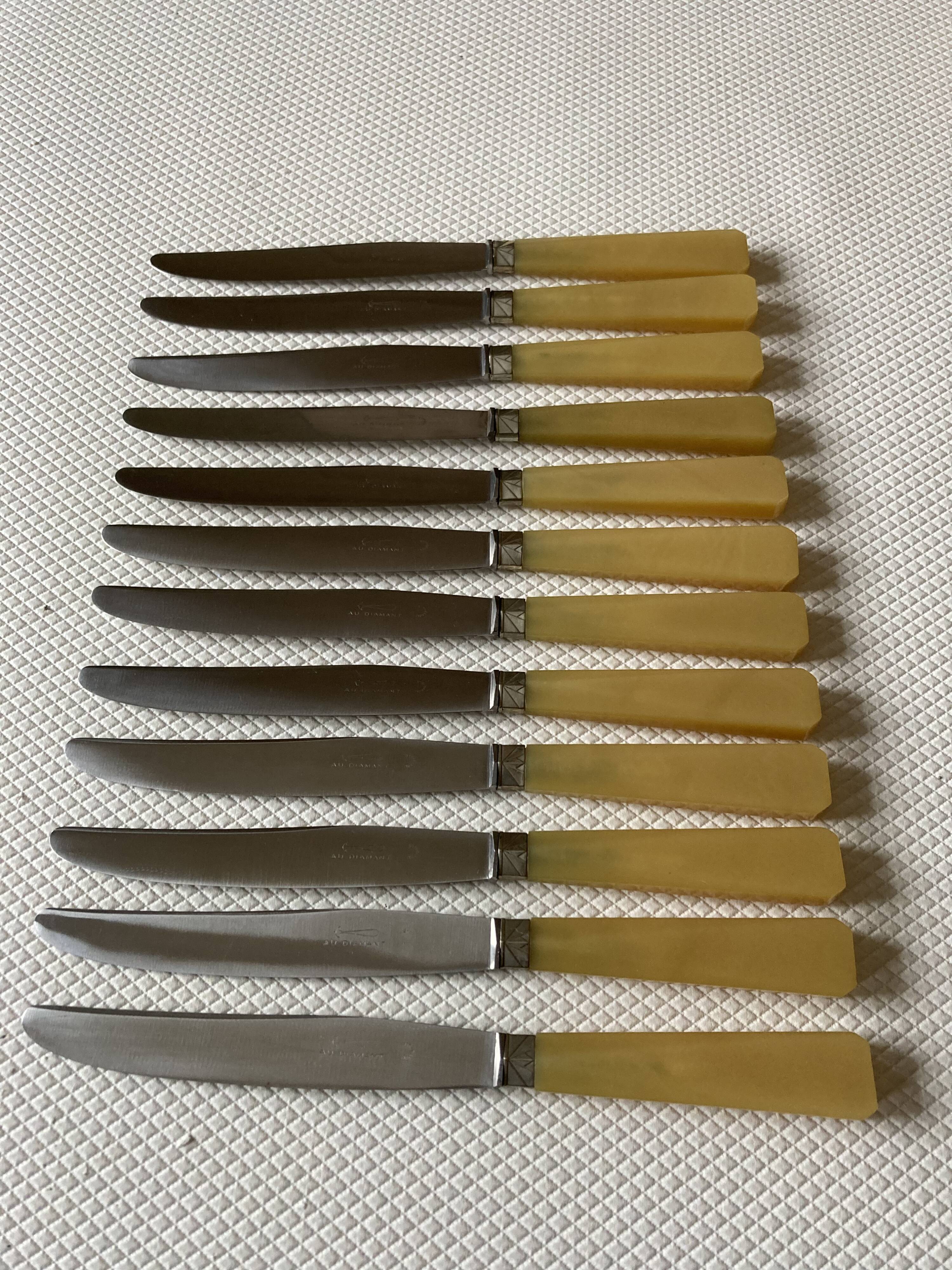 Box of 12 Art Deco knives
