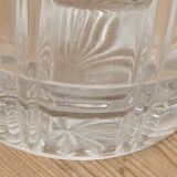 Grand vase Art Déco en cristal blanc ciselé