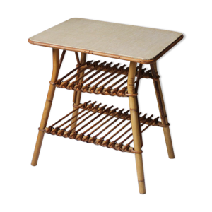 Table rotin vintage