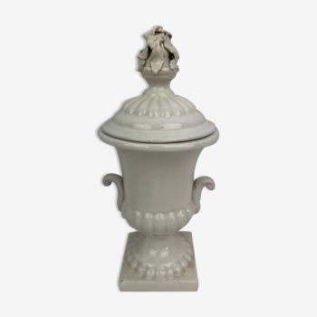 Medici vase covered in white porcelain, 20th cty