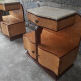 Pair of art deco bedsides