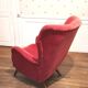 Danish bergere armchair year 40 50 red velvet