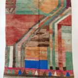 Moroccan Berber boujaad carpet with colorful patterns 293x206cm
