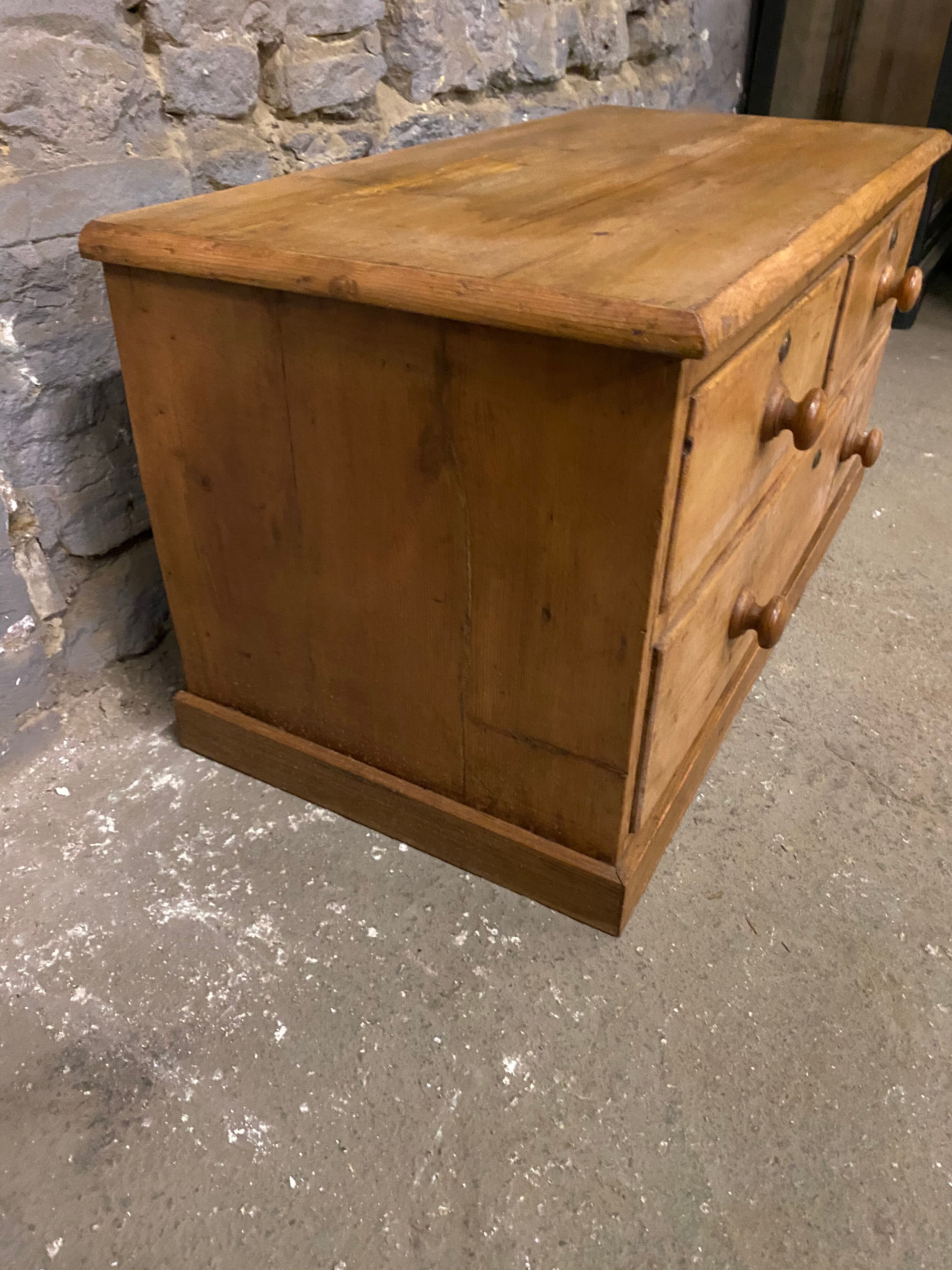 Old dresser with wooden drawers