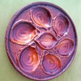 OYSTER PLATE X 6 SAINT CLEMENT BARBOTINE model 4589 VINTAGE