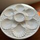 Set of 6 Longchamp France oyster plates – white earthenware