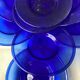 Blue colbat plates in blown glass