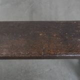 Antique English early 19th century hall bench made of oak