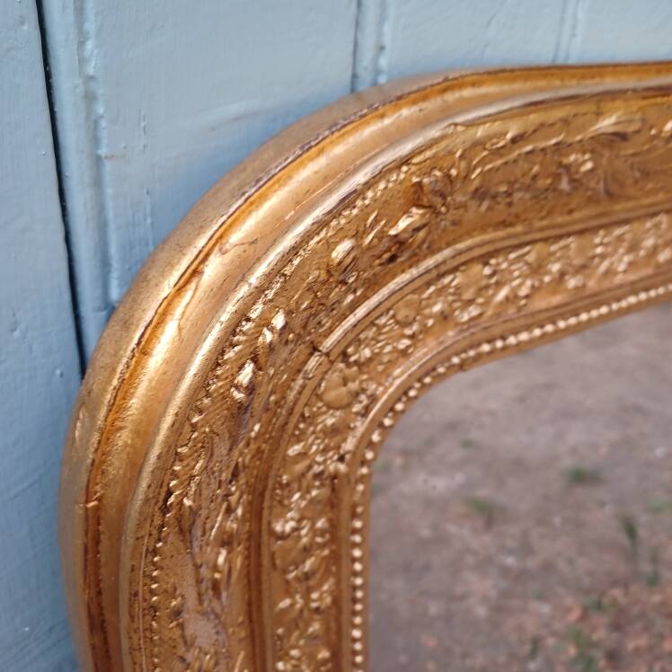 Louis-philippe golden mirror 105 x 78 cm