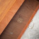 G-Plan bedside table in vintage wood and brass