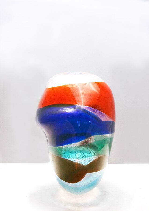 Fulvio Bianconi striped vase by Cenedese Murano, 1960s