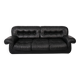 1970’s Vintage Italian design black leather sofa from PelleRossi