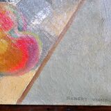 Still life with fish and fruit by Robert Vignoux (XXth)