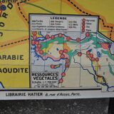 Carte d'école ancienne de l'Asie
