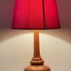 Lampe en bois tourné vintage