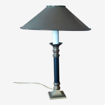 Candlestick lamp metal lampshade