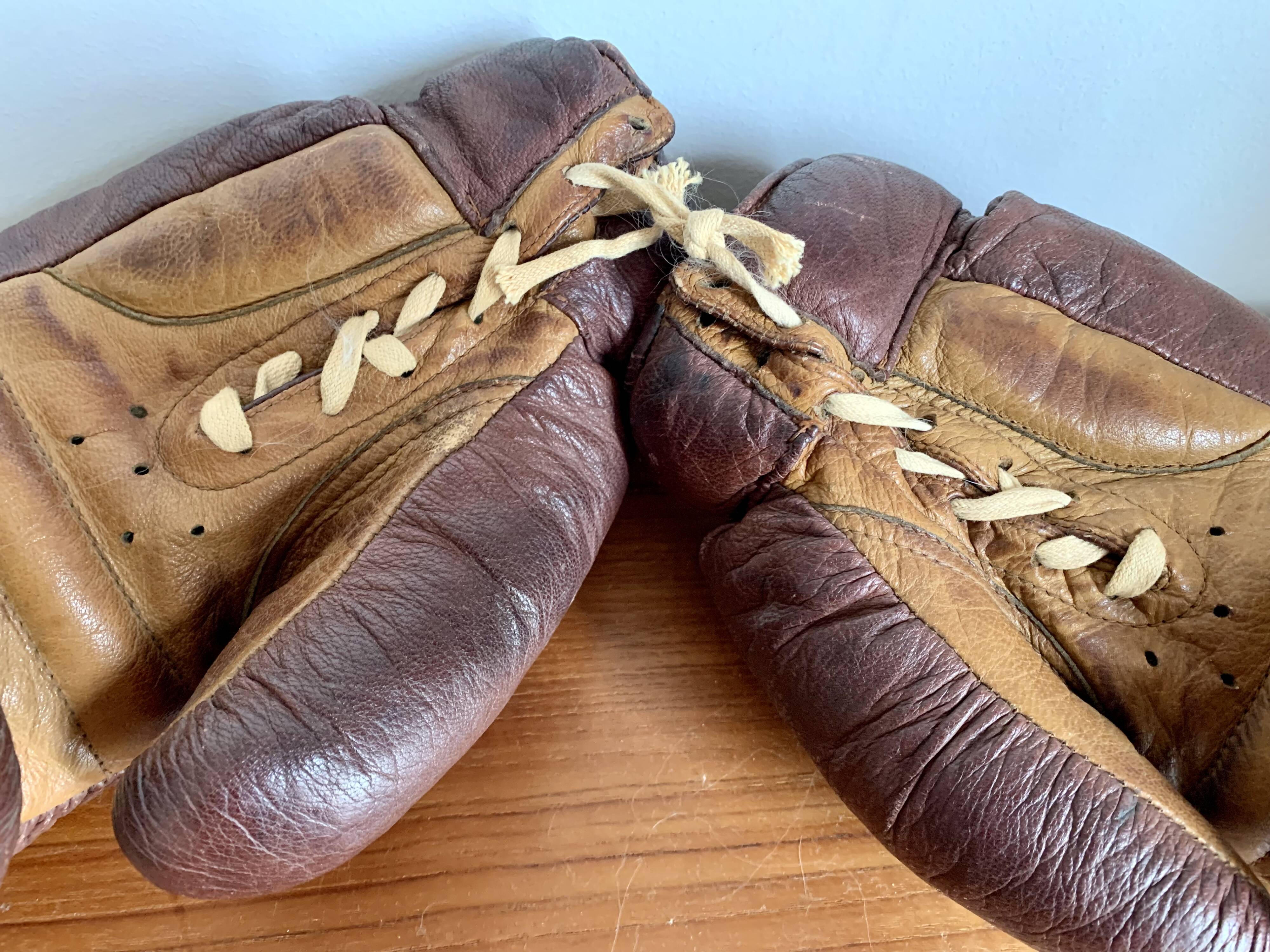 Vintage boxing gloves, 1940s