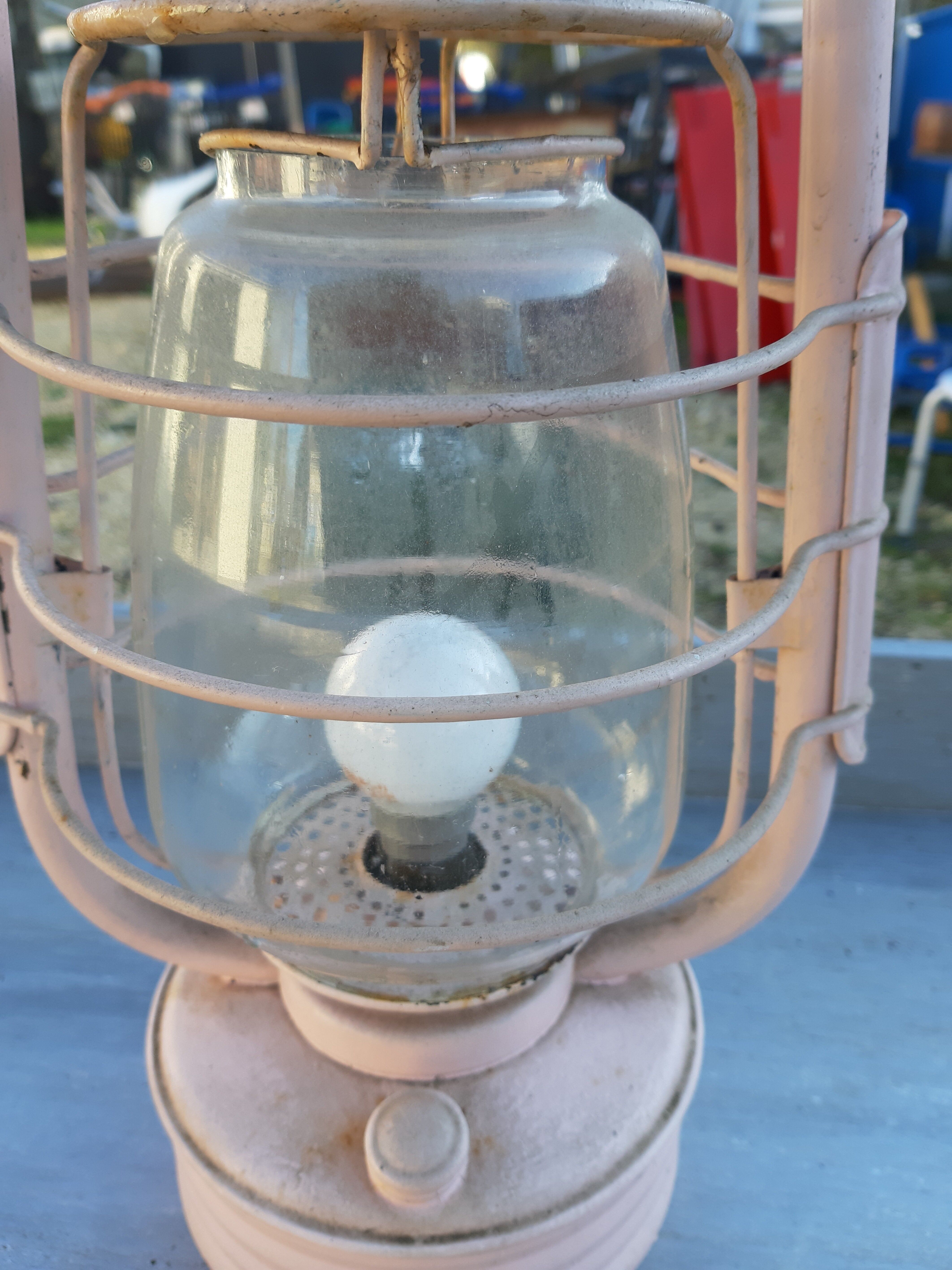 Old oil lamp electrified