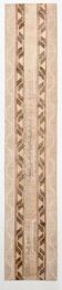Cream Brown Long Narrow Vintage Runner Rug, 71x378Cm
