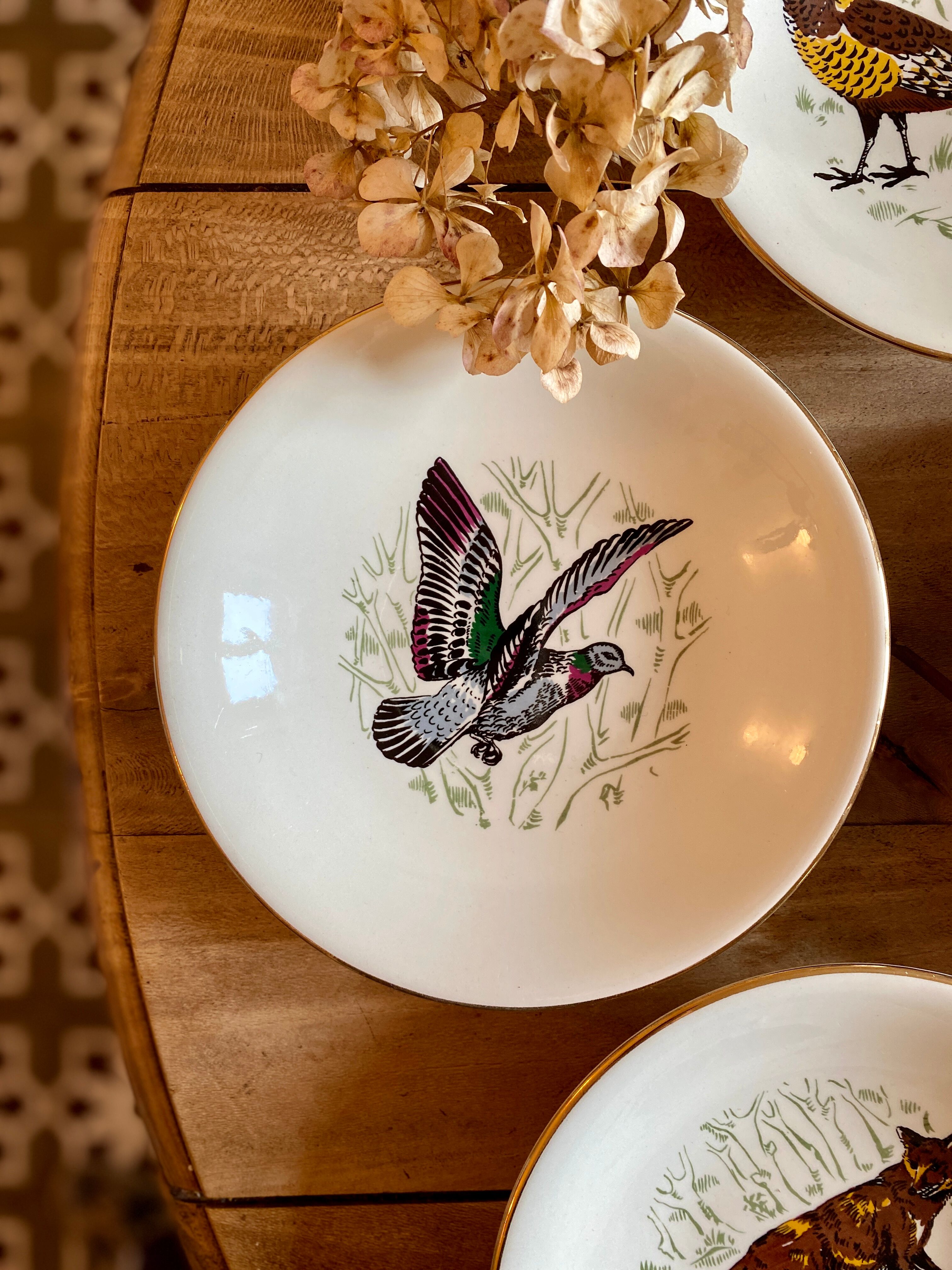 Set of 4 vintage hollow plates model Marly de Gien
