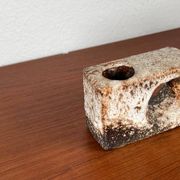 Brutalist Fat Lava vase from the mid-century by Van Woerden for Vest Keramik, 1960s.