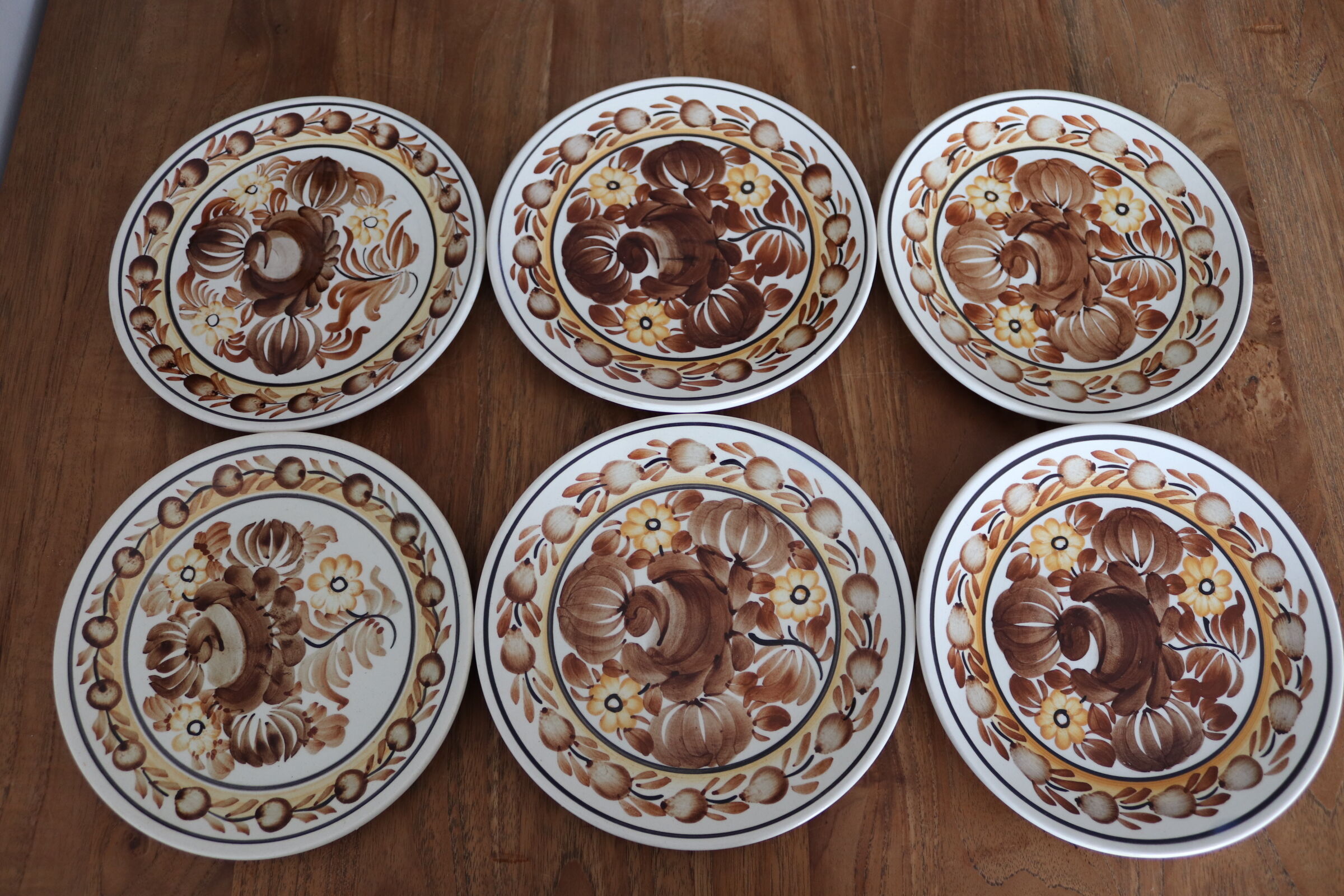 6 Kolo poland hand-painted dessert plates