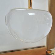 Lampe "pomme" le dauphin verre métal doré