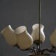 Brass and glass chandelier, Lisa Johansson-Pape for Stockmann, Finland, 1940s.
