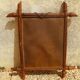 vintage bamboo-style wood mirror